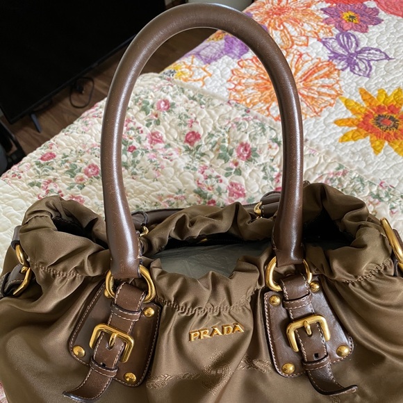 Prada Leather- Trimmed Tessuto Satchel - Picture 6 of 6